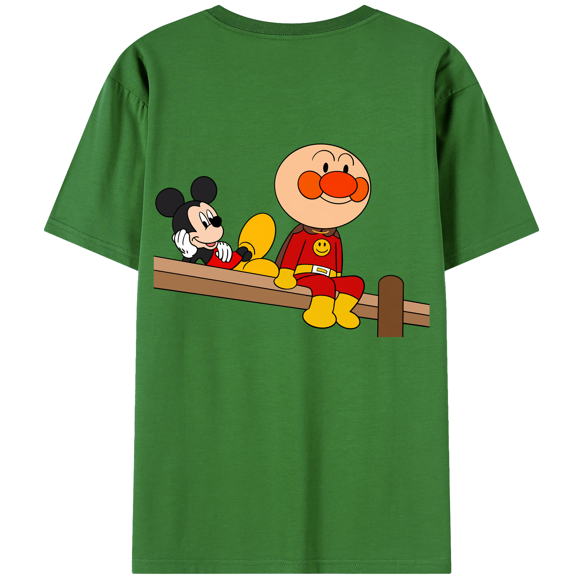 （画像用） アンパンマン Anpanman レディース半袖Tシャツ(バックプリント)